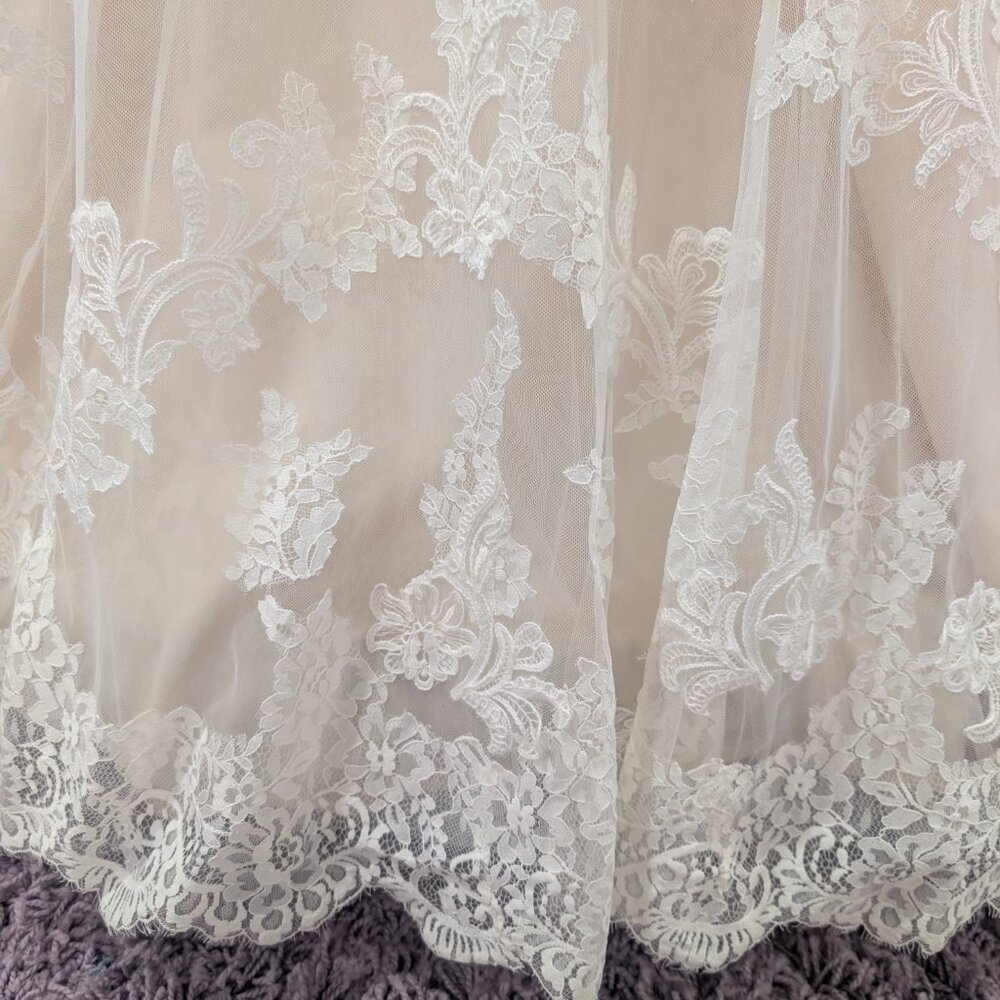 Morilee 5477 Ivory Fit and Flare Wedding Dress Size 10 - Picture 6 of 13
